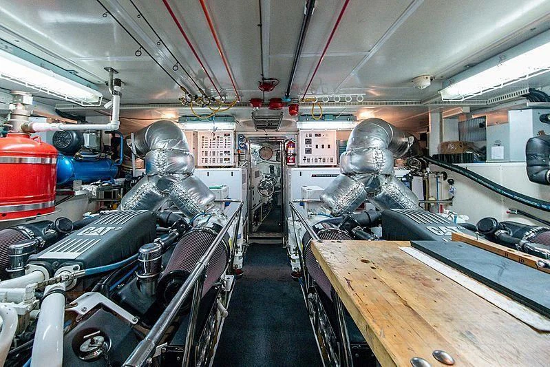 a room with a large machine aboard CIN-TAX Yacht for Sale