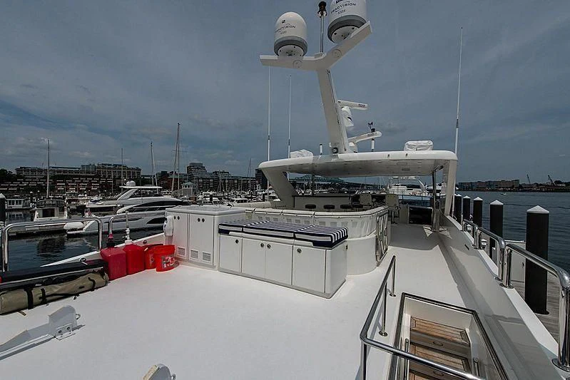 a large white machine on a snowy field aboard CIN-TAX Yacht for Sale