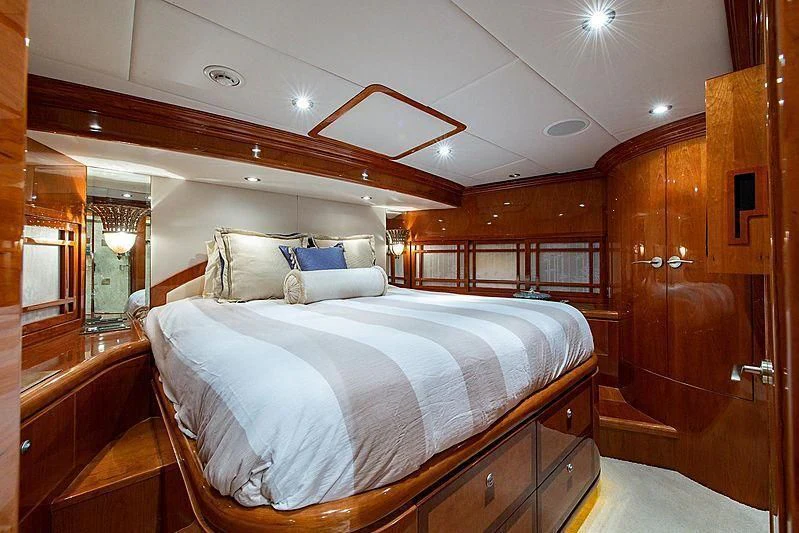 a bed in a cabin aboard CIN-TAX Yacht for Sale