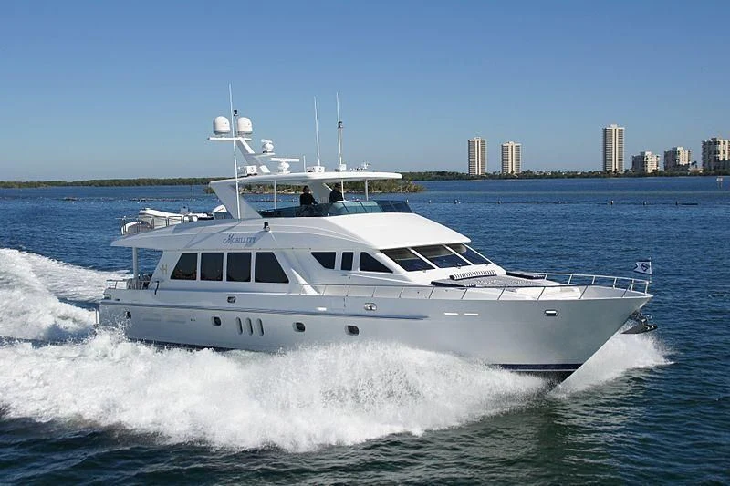 a boat on the water aboard CIN-TAX Yacht for Sale