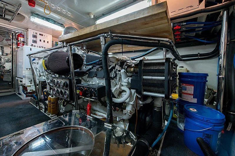 a large machine with wires aboard CIN-TAX Yacht for Sale