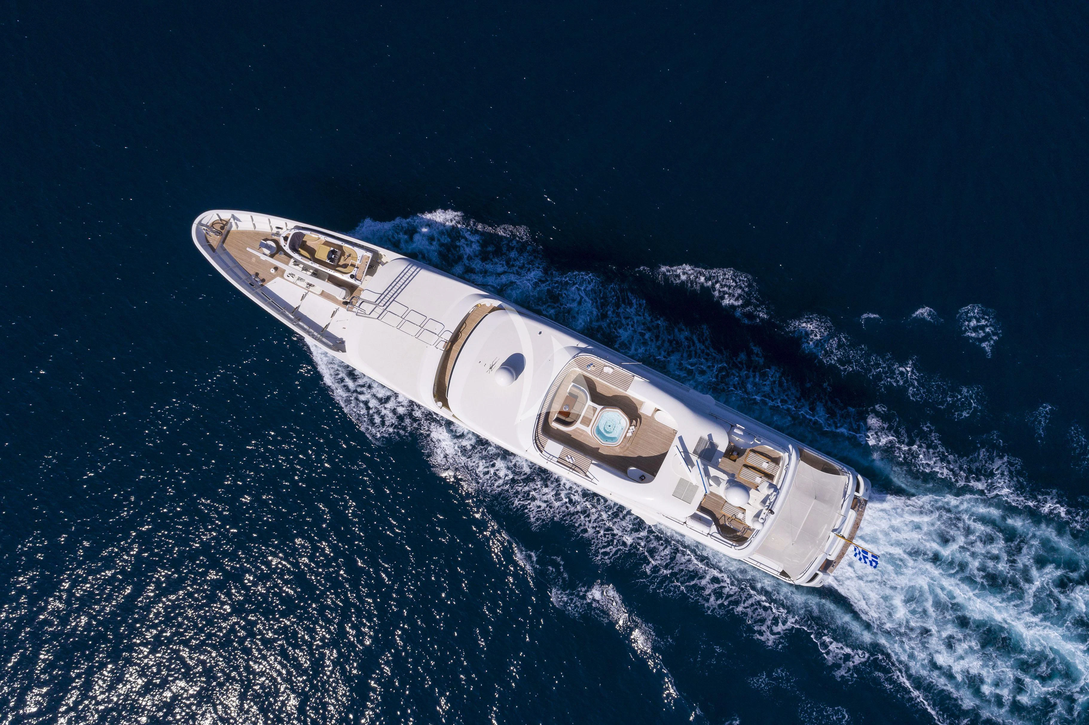 a space ship in space aboard MARLA Yacht for Sale