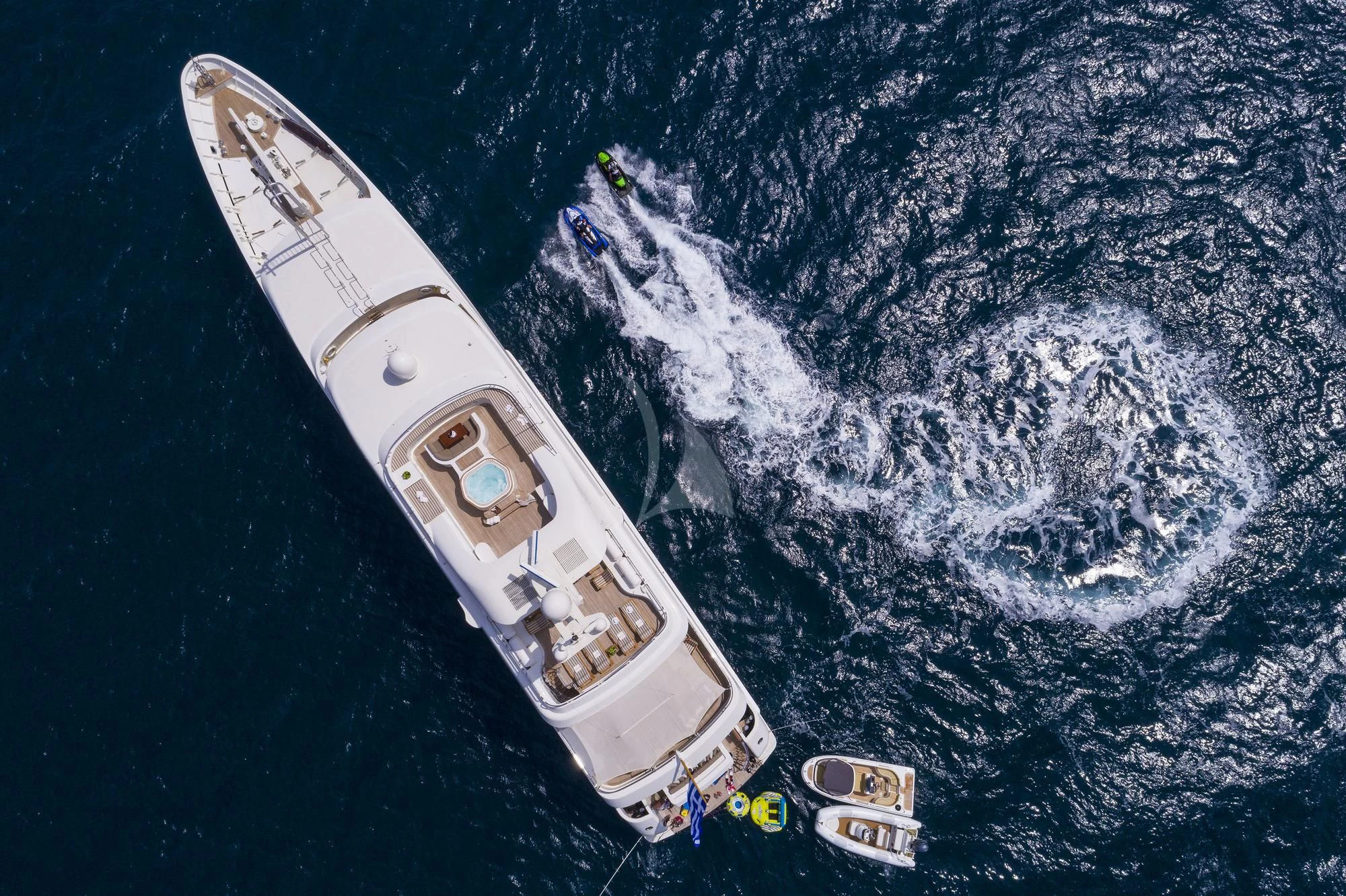 a satellite above the earth aboard MARLA Yacht for Sale