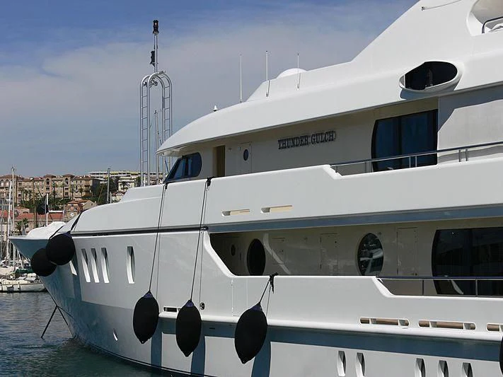 a white yacht in the water aboard MARLA Yacht for Sale