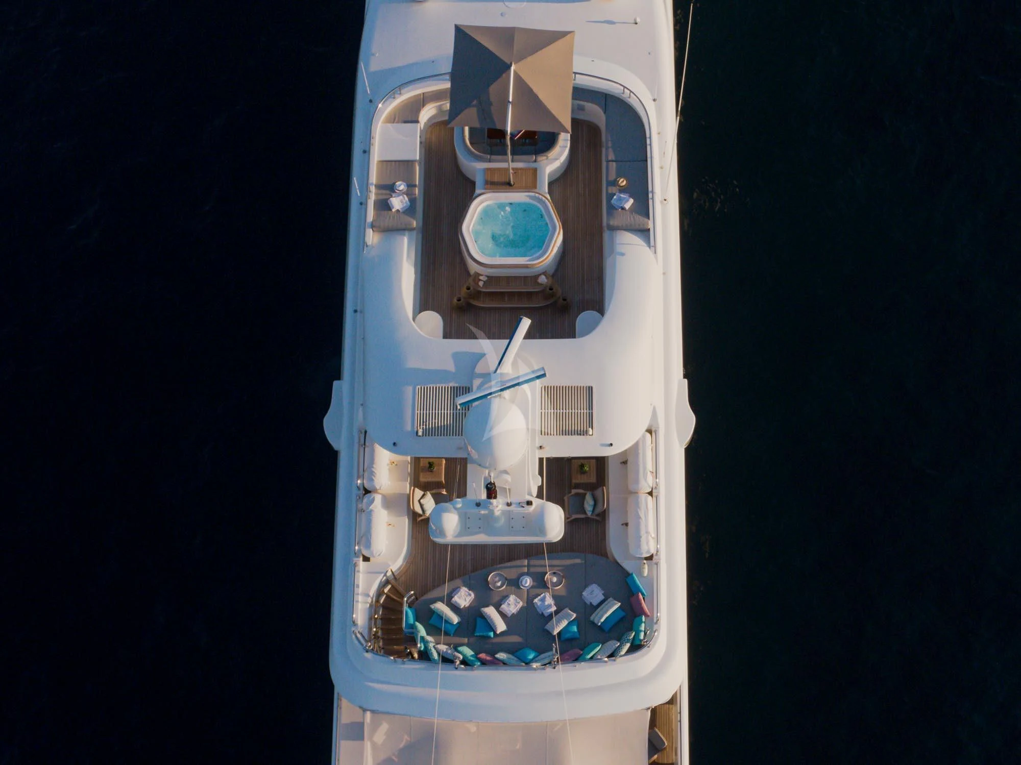 a space ship in space aboard MARLA Yacht for Sale