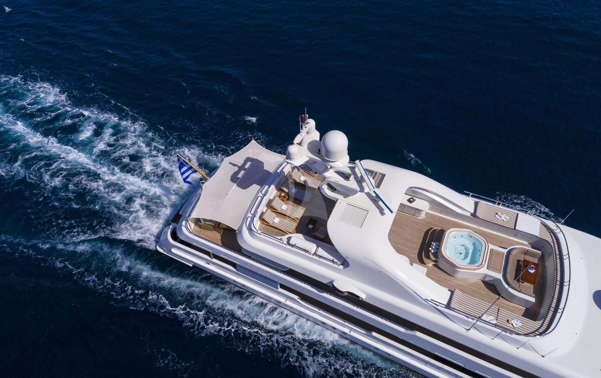 a space ship in the ocean aboard MARLA Yacht for Sale