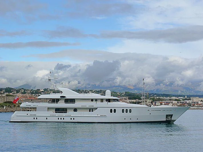 a large white boat in the water aboard MARLA Yacht for Sale