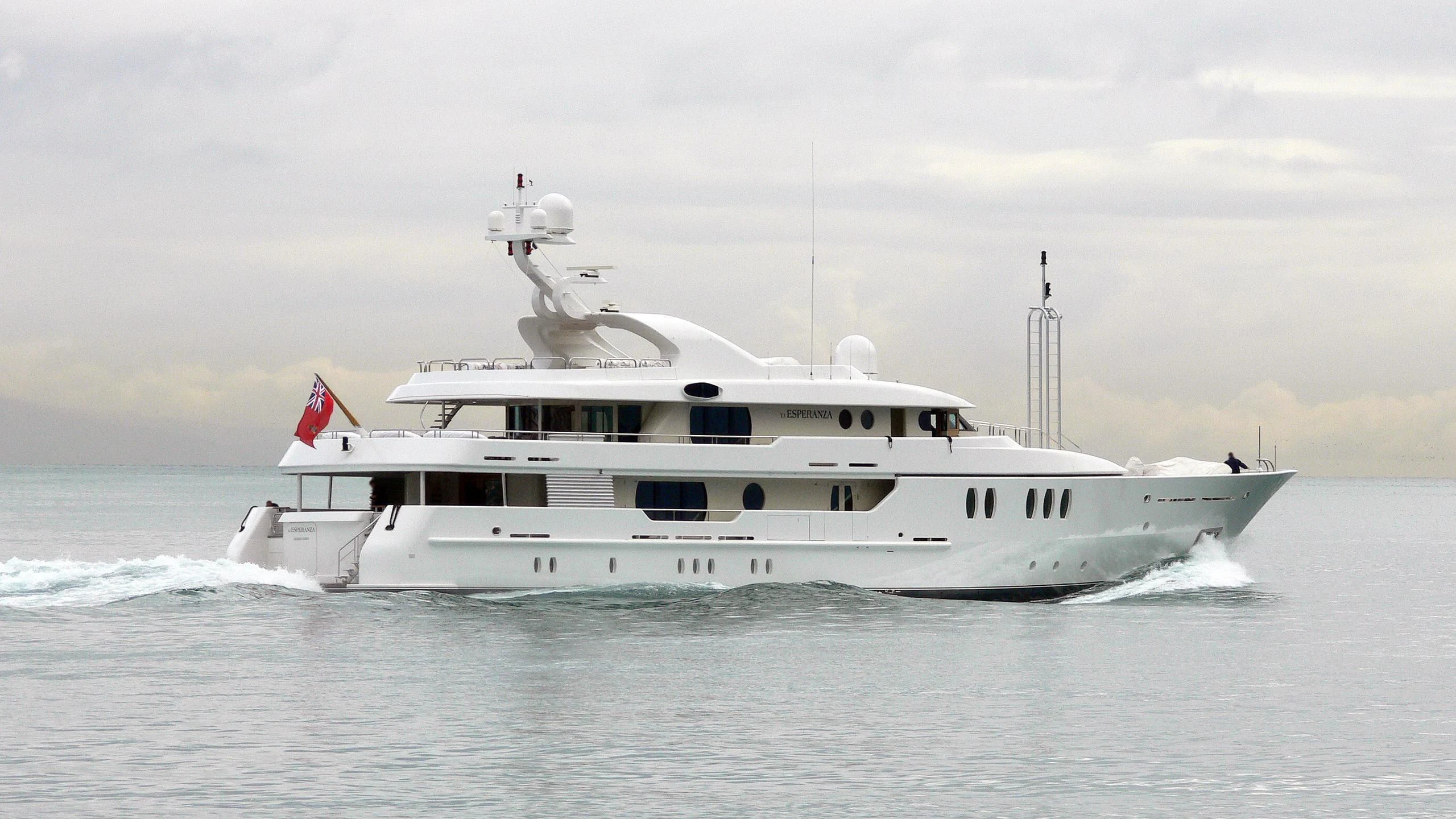 a white boat in the water aboard MARLA Yacht for Sale