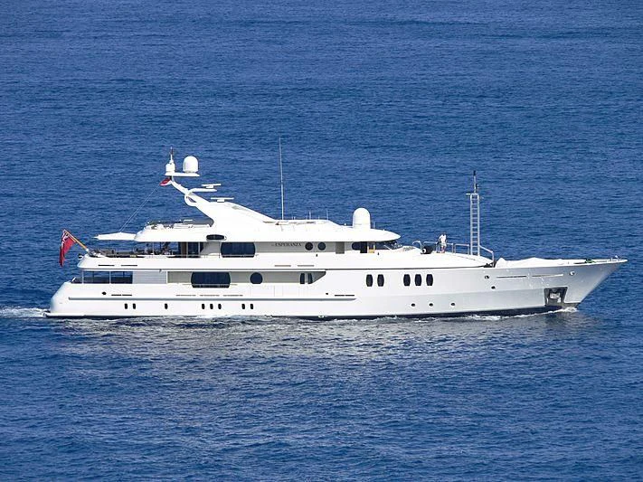 a white boat in the water aboard MARLA Yacht for Sale