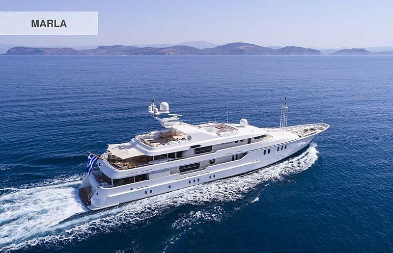 a ship in the water aboard MARLA Yacht for Sale