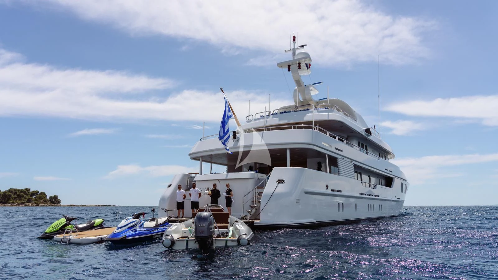 a boat on the water aboard MARLA Yacht for Sale