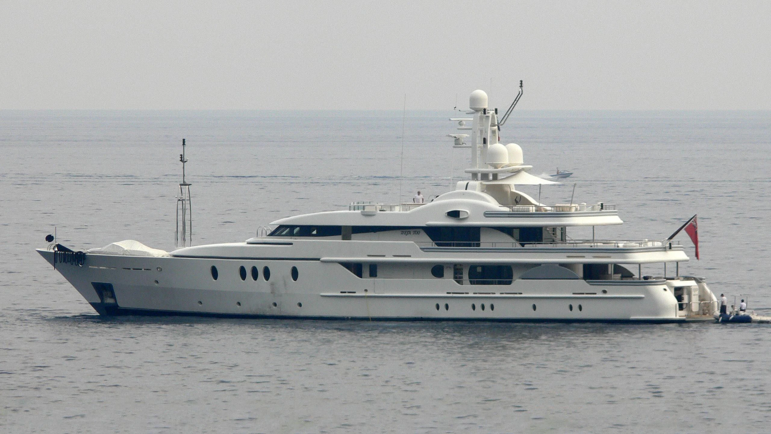 a white yacht in the water aboard DEJA TOO Yacht for Sale