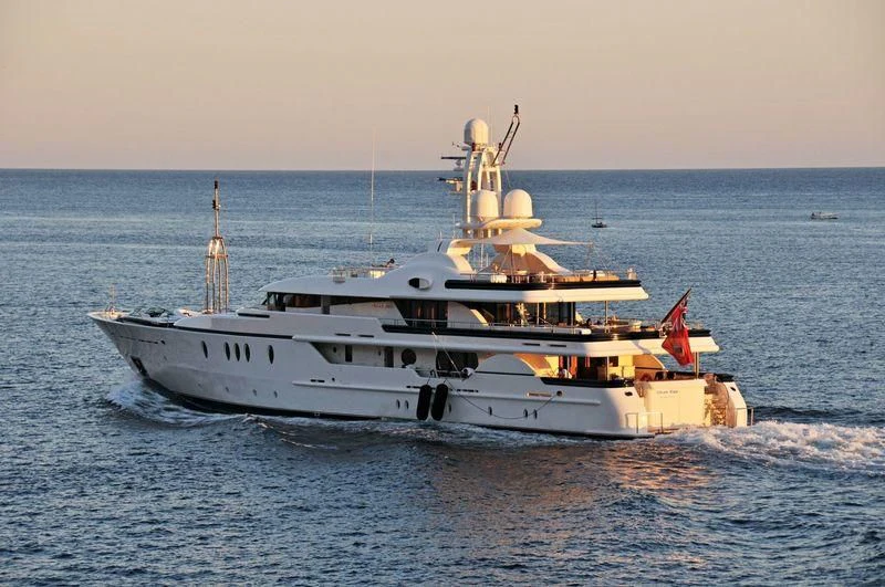 a boat on the water aboard DEJA TOO Yacht for Sale