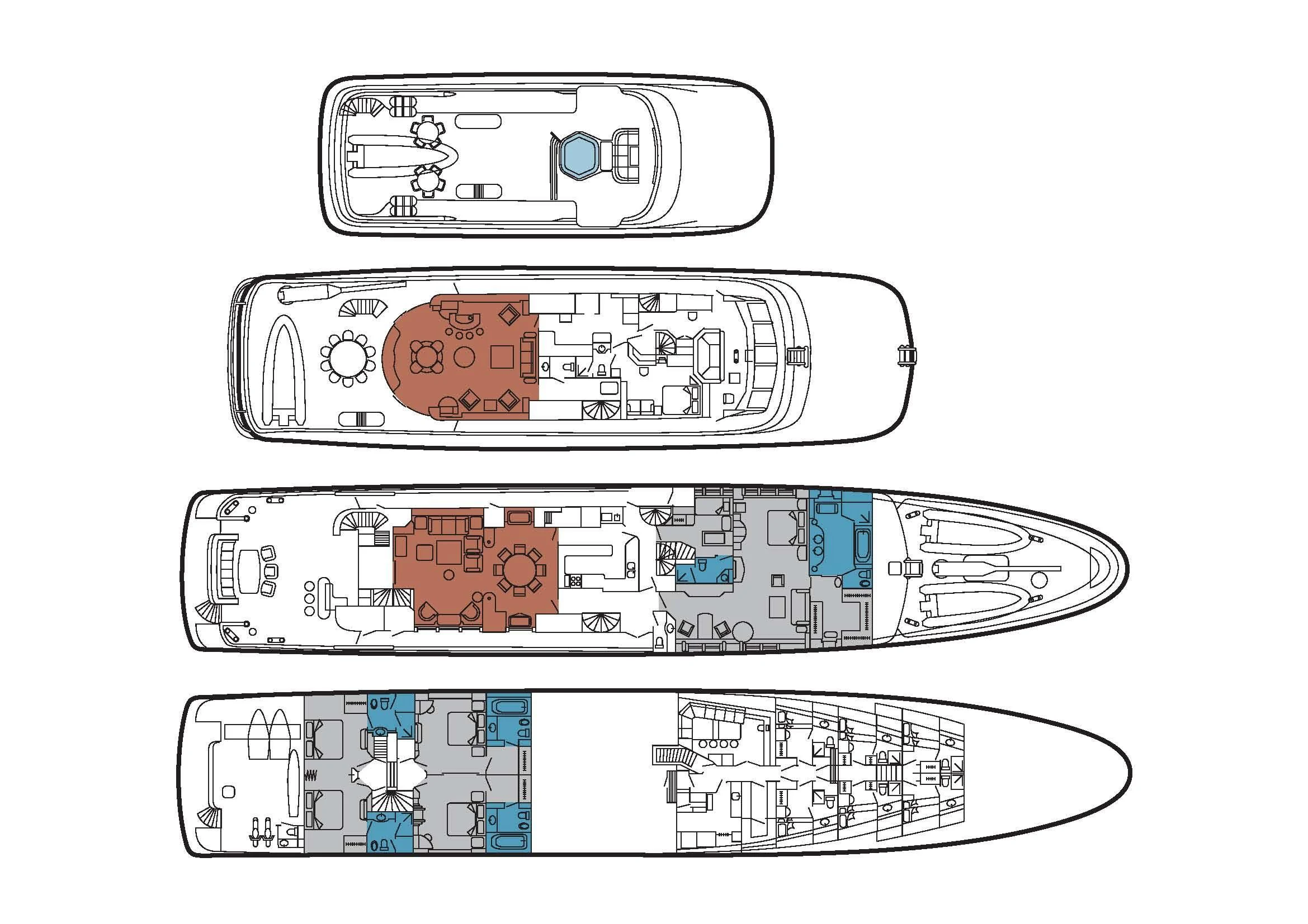 diagram aboard DEJA TOO Yacht for Sale