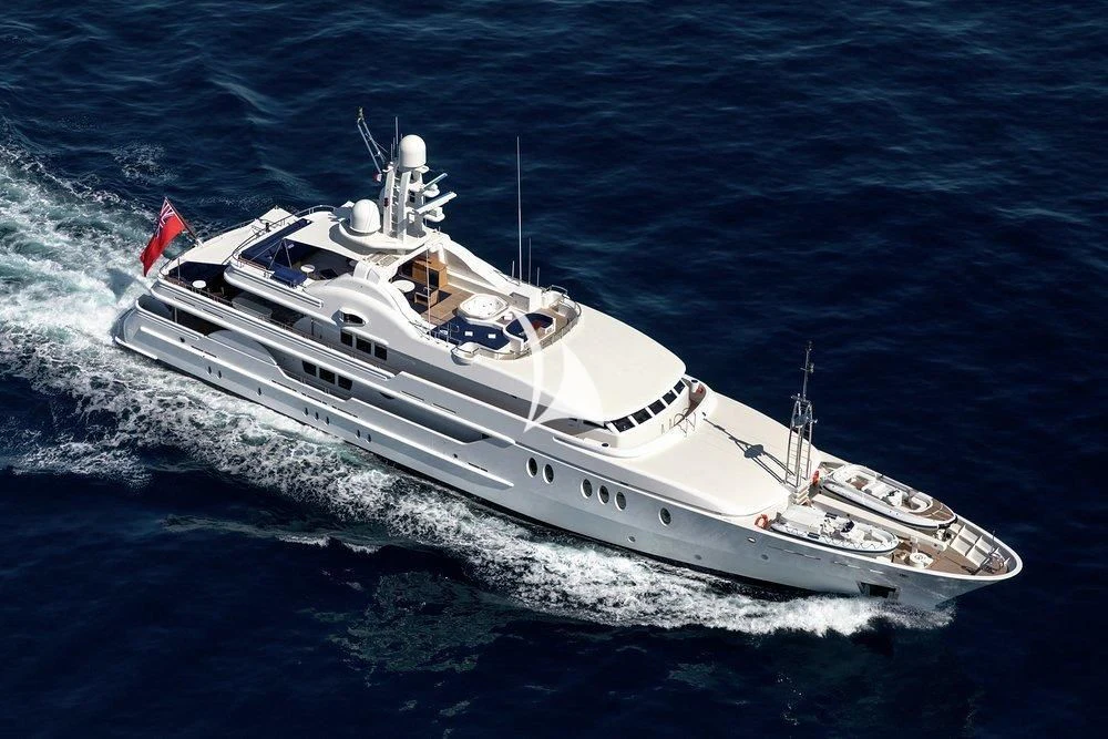 a ship on the water aboard DEJA TOO Yacht for Sale
