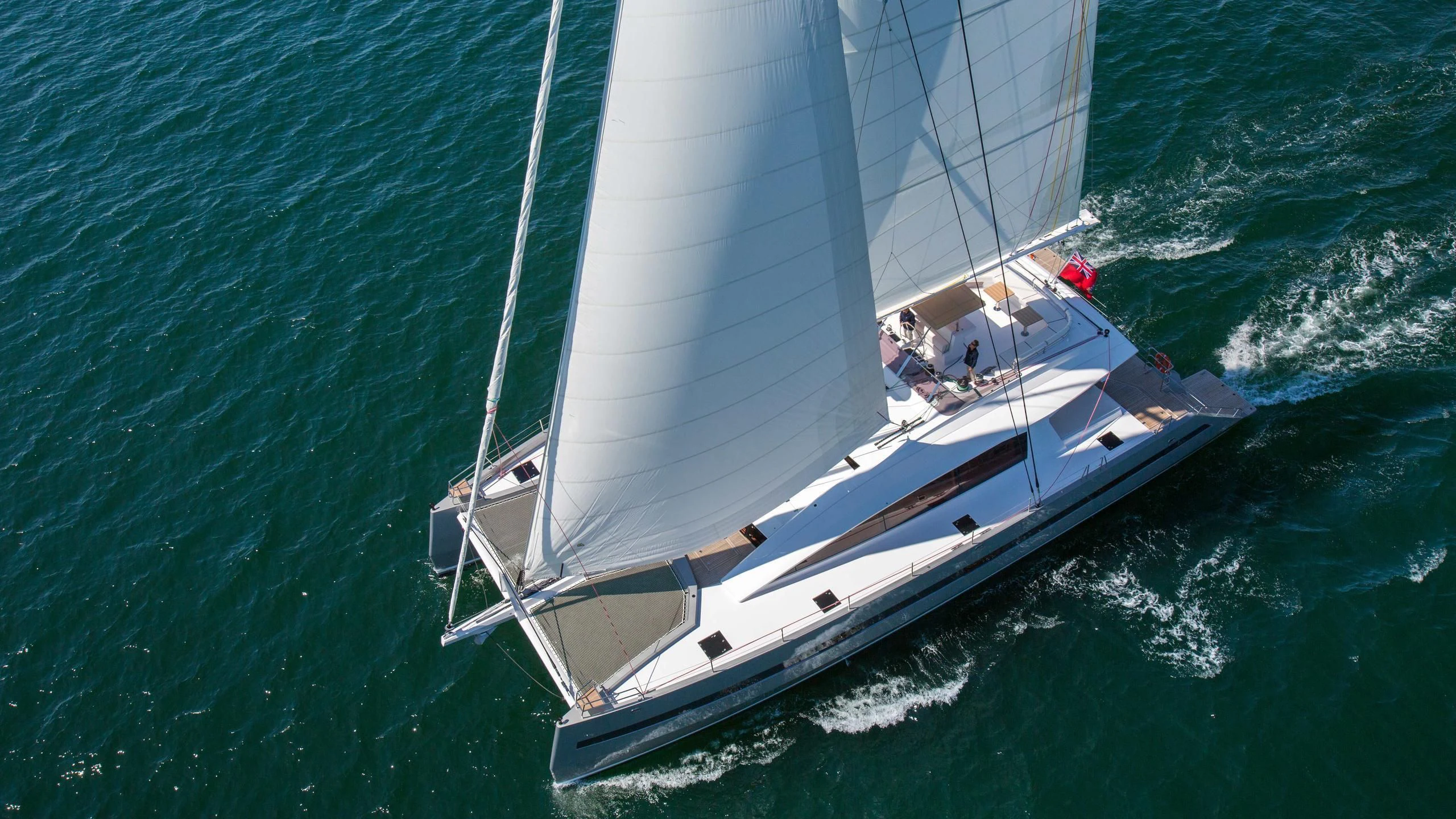 a boat sailing on the sea aboard WINDQUEST Yacht for Sale