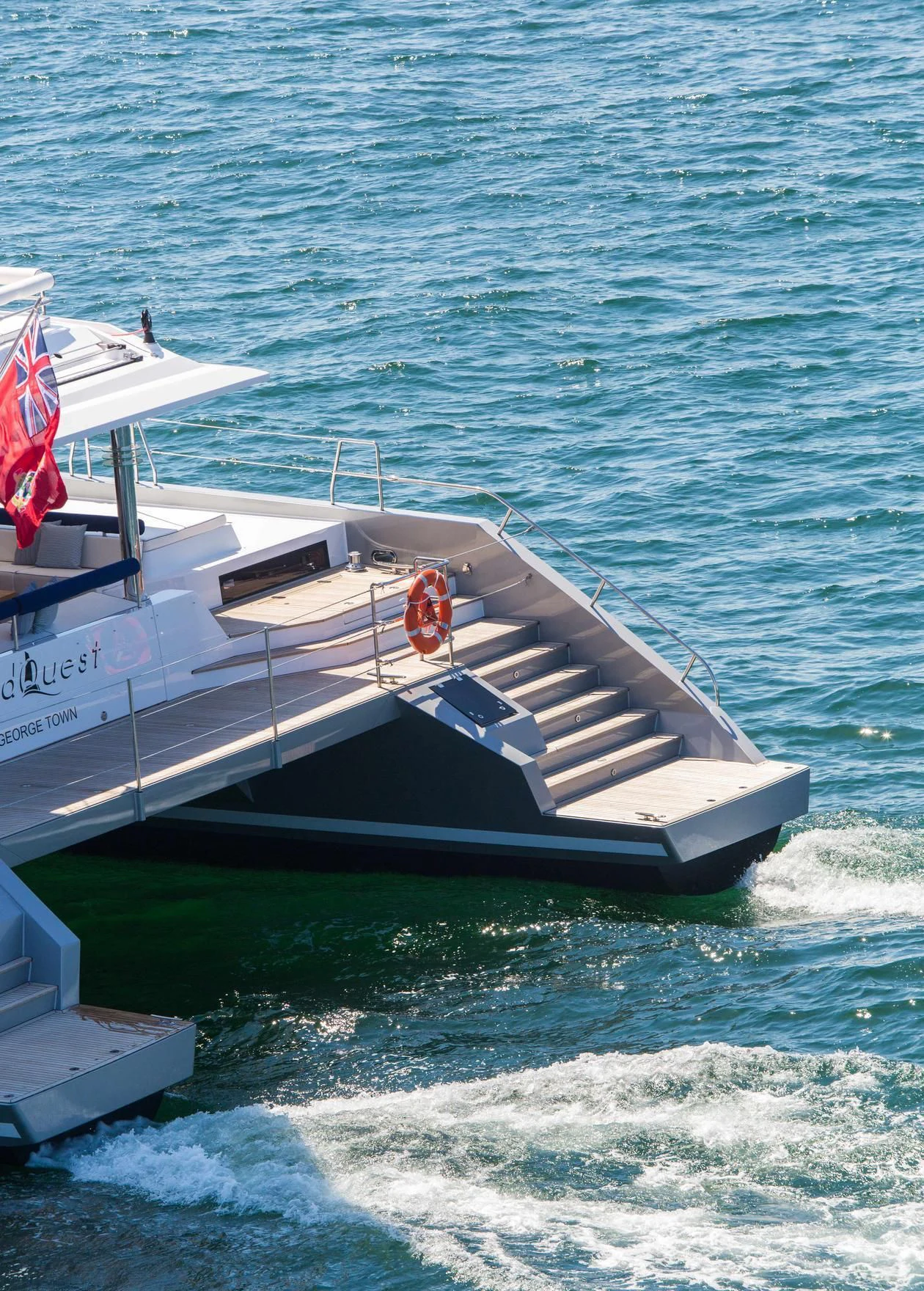 a boat on the water aboard WINDQUEST Yacht for Sale