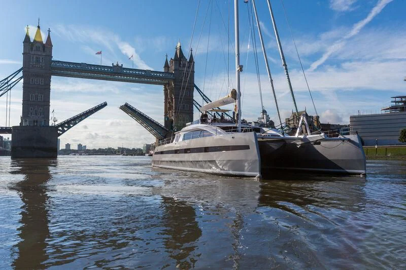 a boat on the water aboard WINDQUEST Yacht for Sale