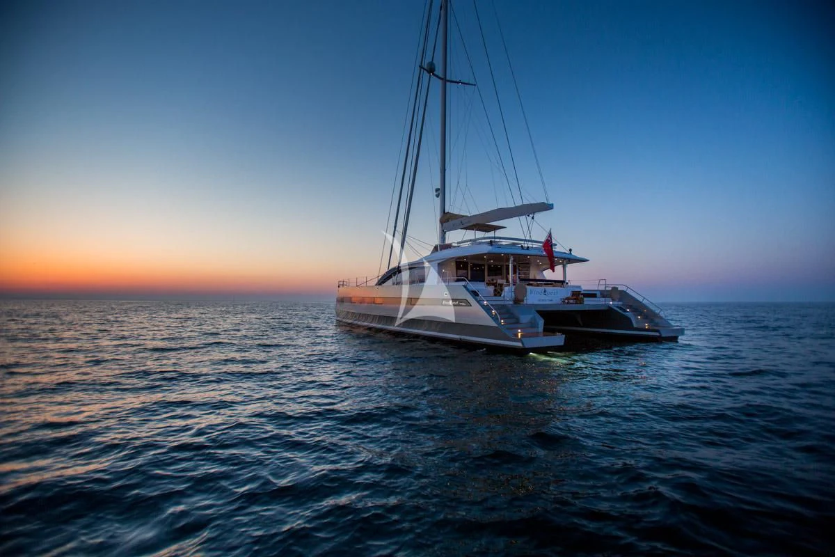 a boat in the water aboard WINDQUEST Yacht for Sale
