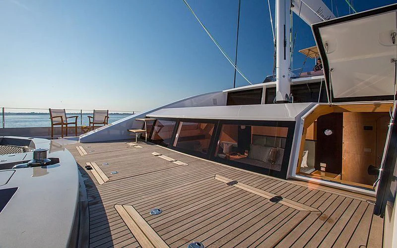 a deck on a boat aboard WINDQUEST Yacht for Sale