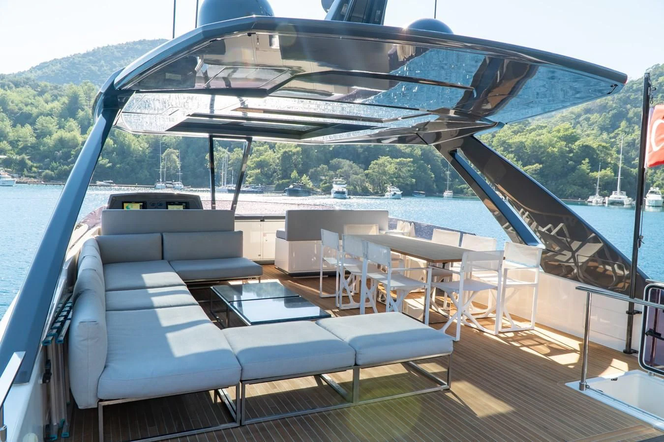 a boat on the water aboard LADY G Yacht for Sale