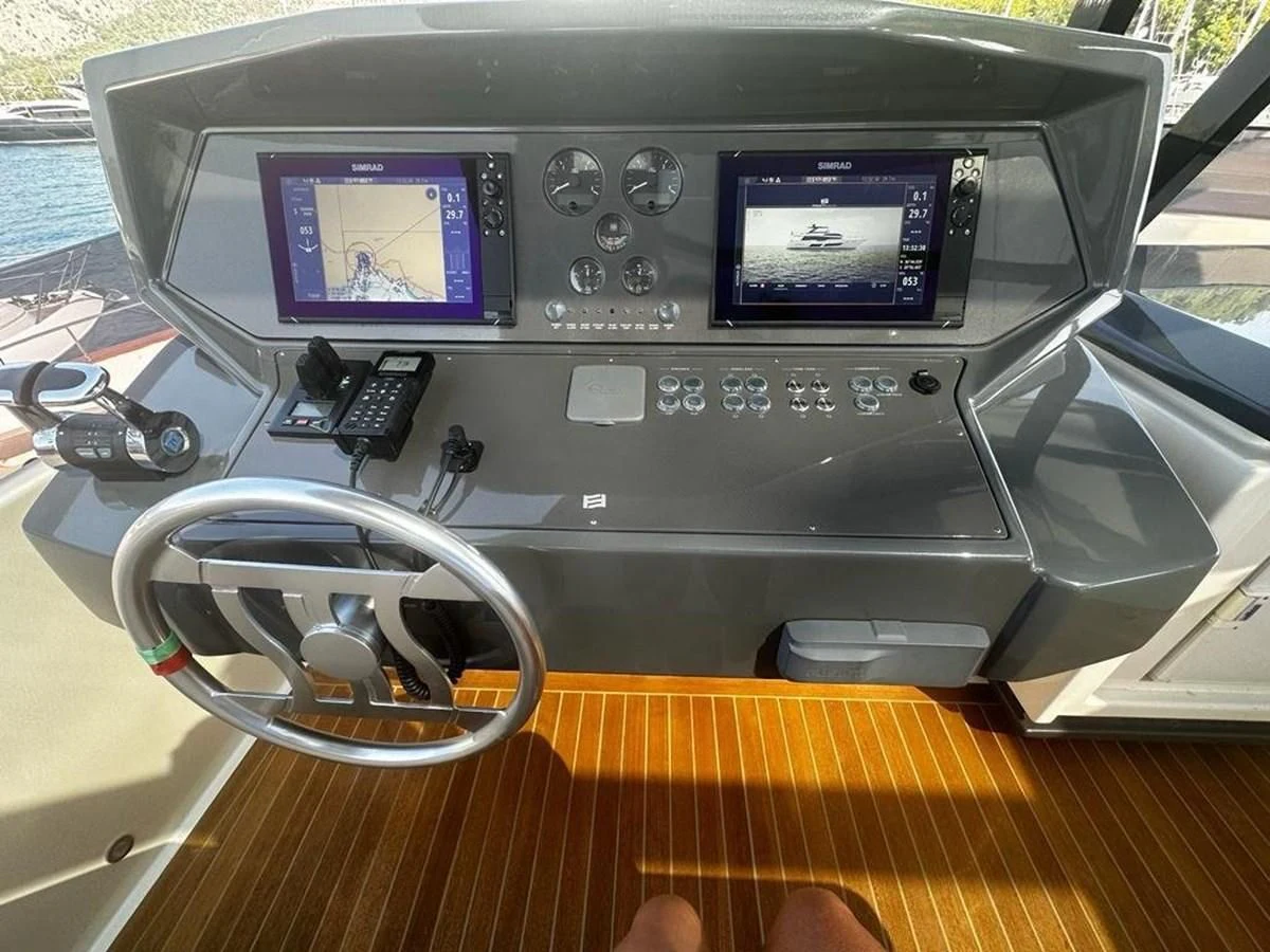a dashboard of a car aboard LADY G Yacht for Sale