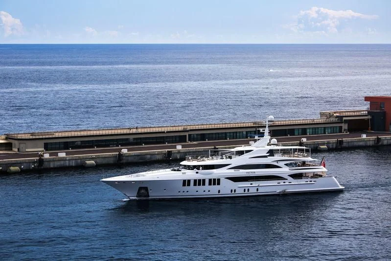 a boat in the water aboard VECTOR Yacht for Sale
