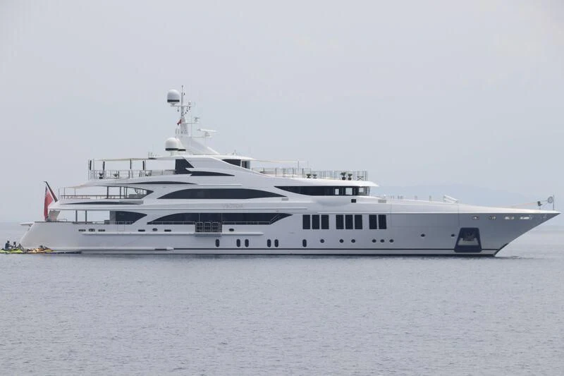 a large white yacht aboard VECTOR Yacht for Sale
