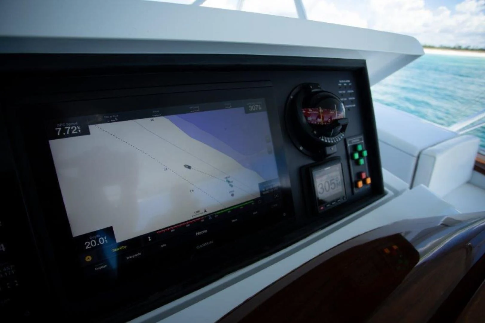 a dashboard of a car aboard PULLIN WIRE Yacht for Sale