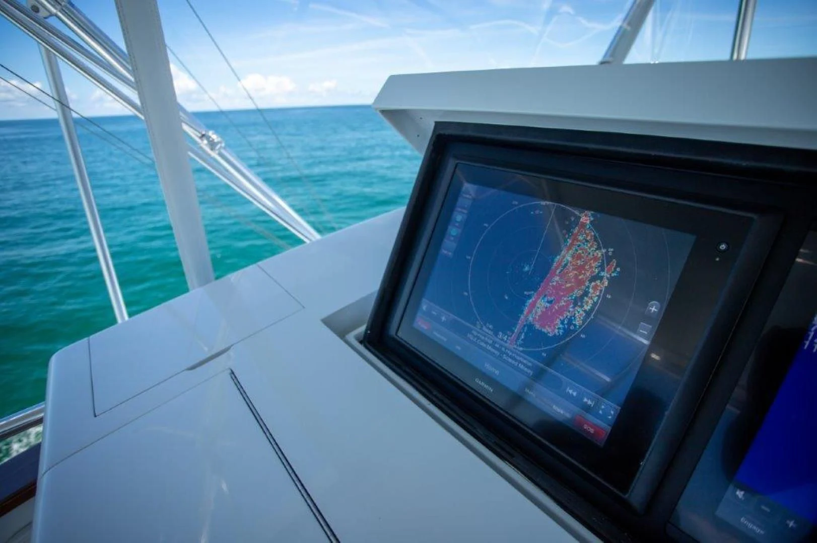 a screen on a boat aboard PULLIN WIRE Yacht for Sale