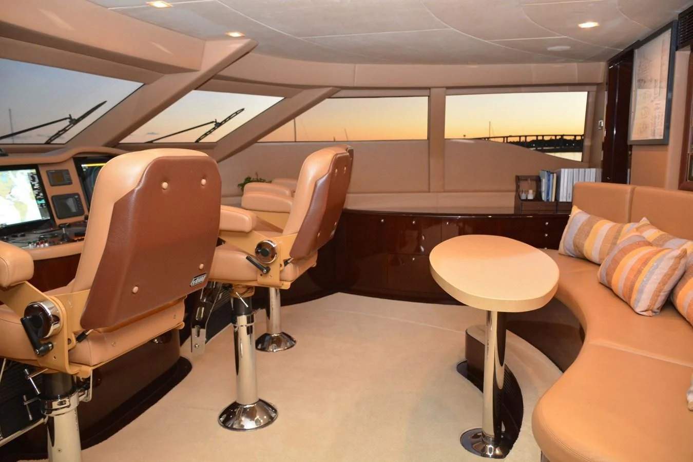 inside of a car aboard TRUE NORTH Yacht for Sale