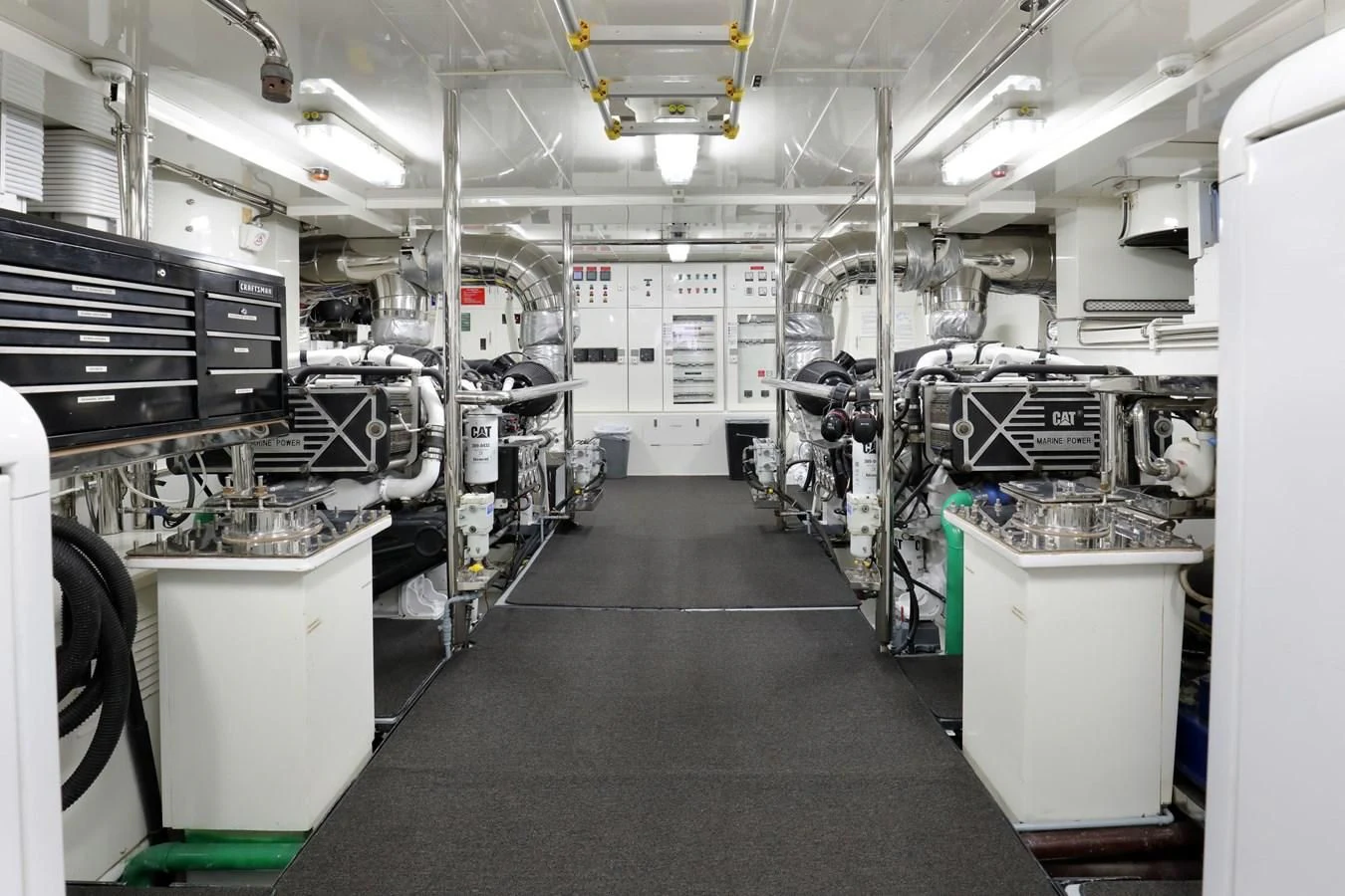 a room with machinery aboard TRUE NORTH Yacht for Sale