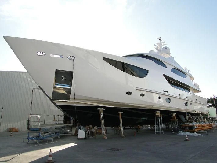 a large white yacht aboard TRUE NORTH Yacht for Sale