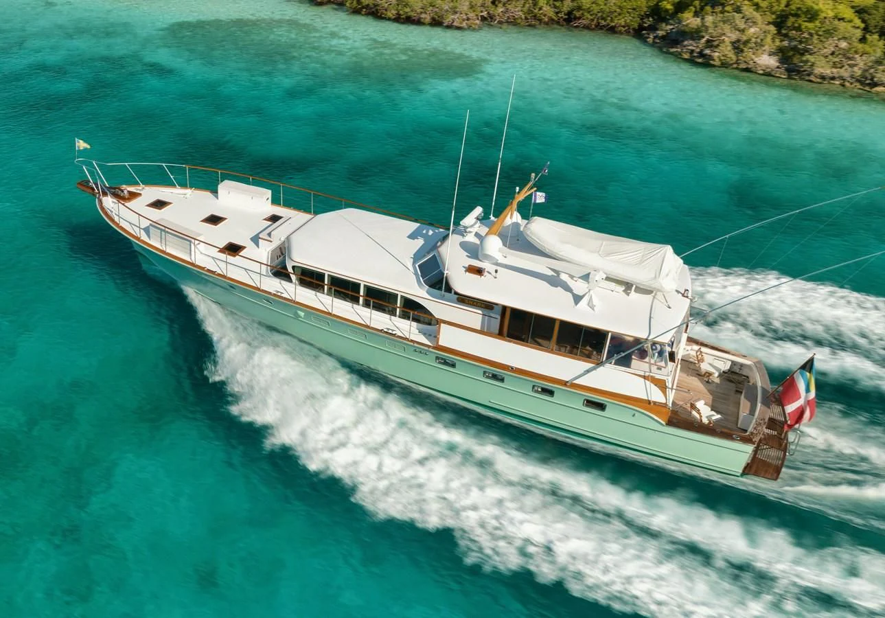 a boat on the water aboard SHARK Yacht for Sale