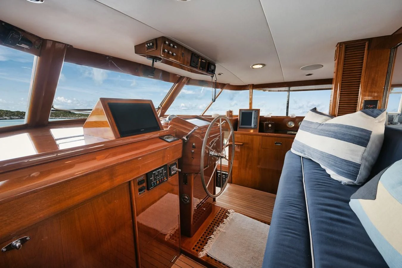 inside of a boat aboard SHARK Yacht for Sale