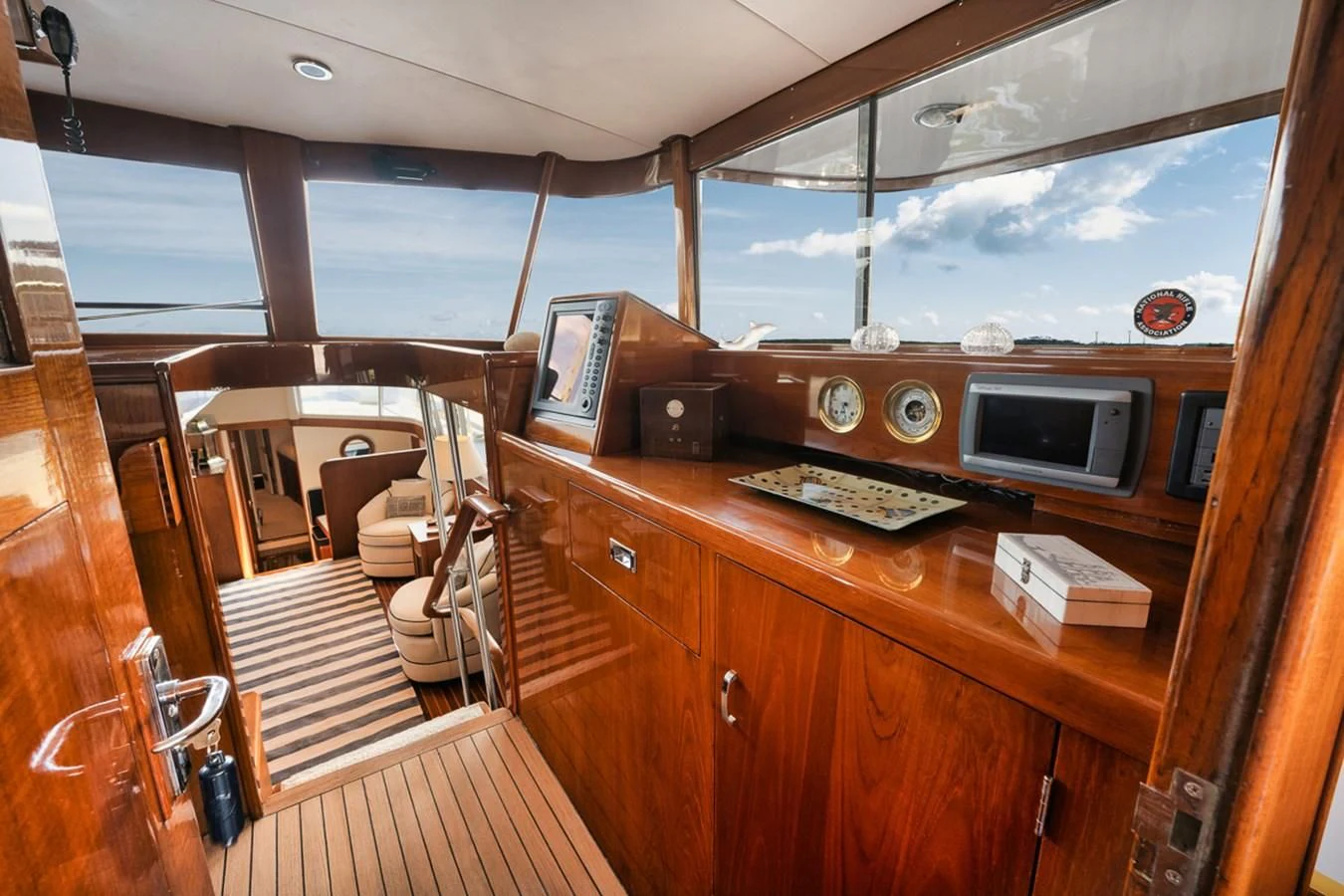 inside of a boat aboard SHARK Yacht for Sale