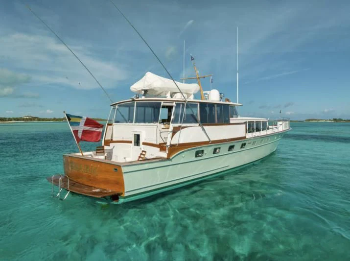 a boat on the water aboard SHARK Yacht for Sale