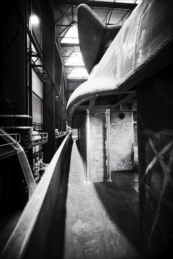 a hallway with a pipe aboard PROJECT FAITH Yacht for Sale