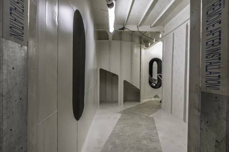 a row of urinals aboard PROJECT FAITH Yacht for Sale