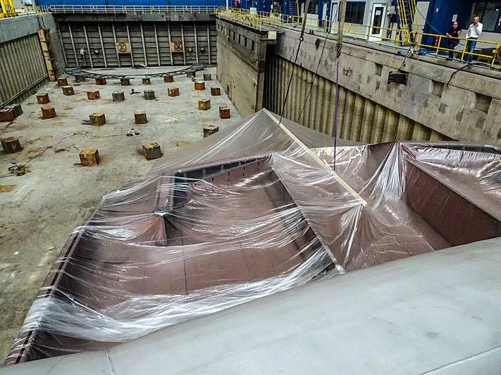 a large plastic bag with plastic wrap aboard PROJECT FAITH Yacht for Sale