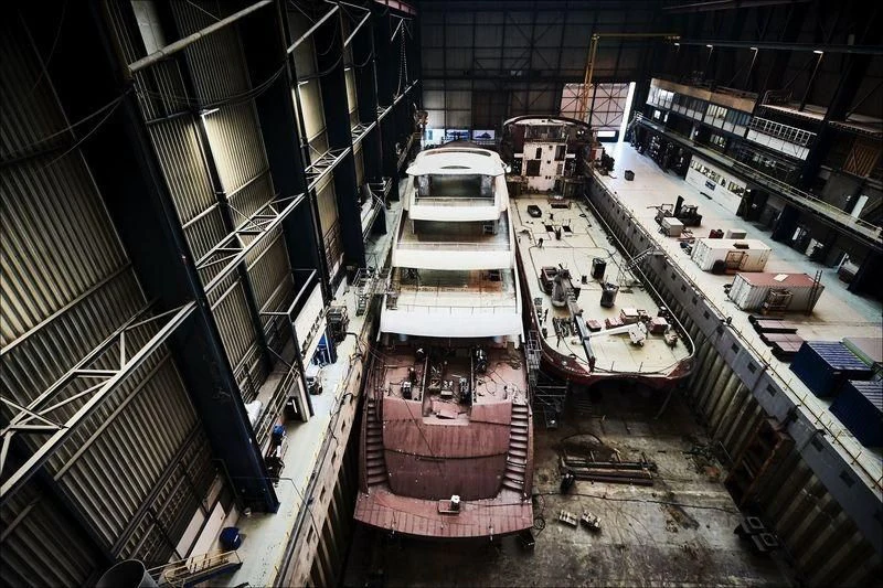 a large factory with a lot of machinery aboard PROJECT FAITH Yacht for Sale