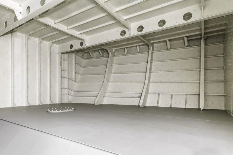 a large metal container aboard PROJECT FAITH Yacht for Sale