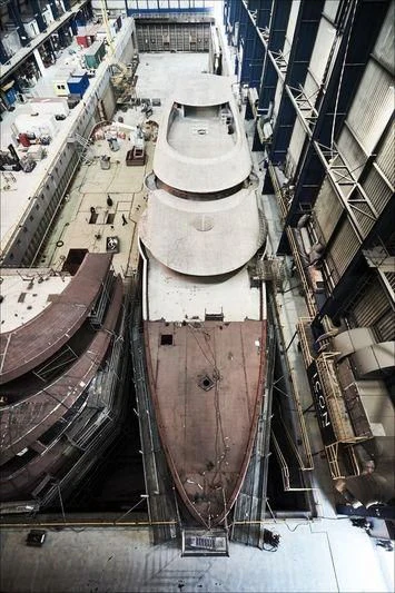 a large metal structure aboard PROJECT FAITH Yacht for Sale