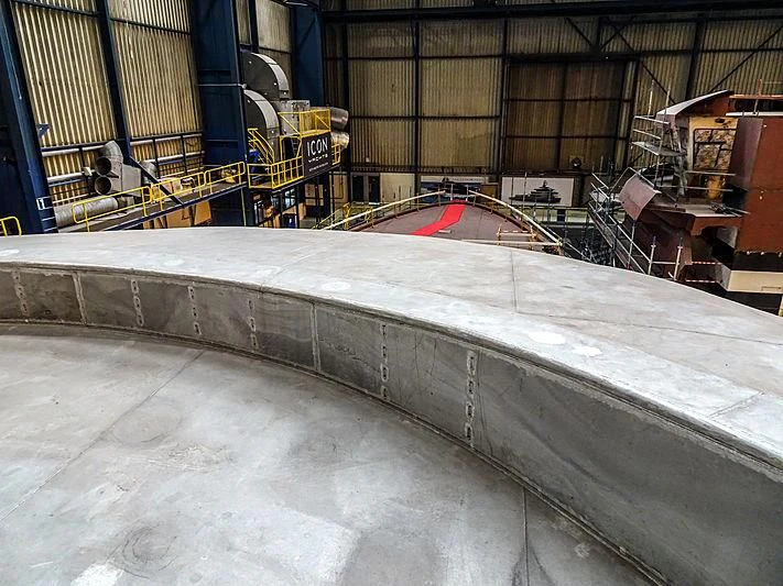 a large metal structure with a metal frame aboard PROJECT FAITH Yacht for Sale