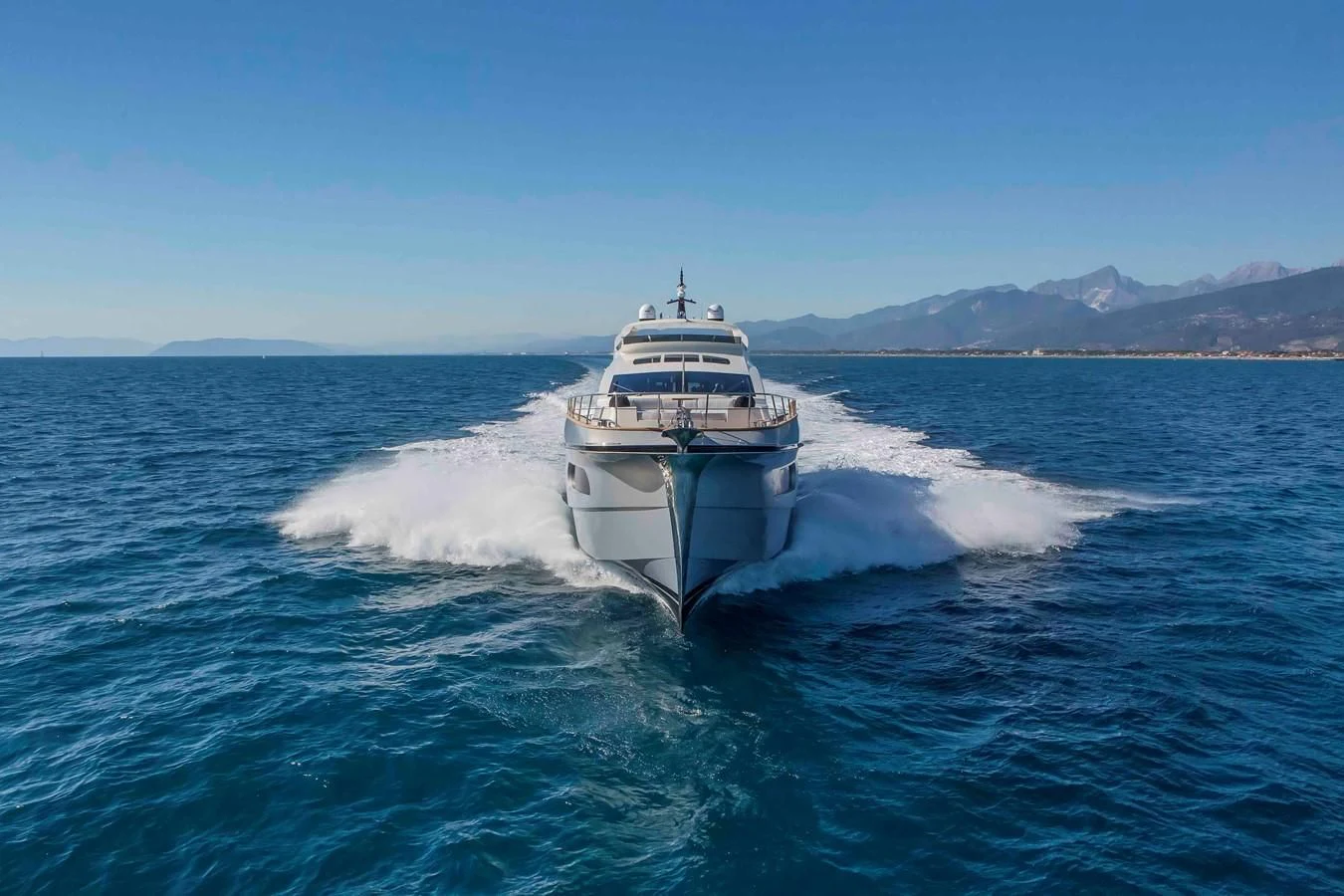 a ship on the water aboard VERSILCRAFT V86 Yacht for Sale