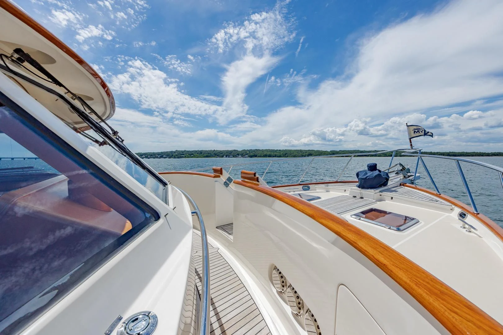 a boat on the water aboard DISCONNECTED Yacht for Sale