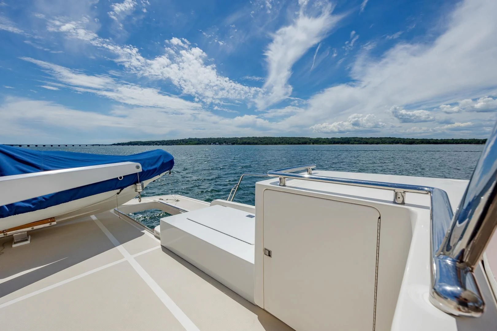 a boat on the water aboard DISCONNECTED Yacht for Sale