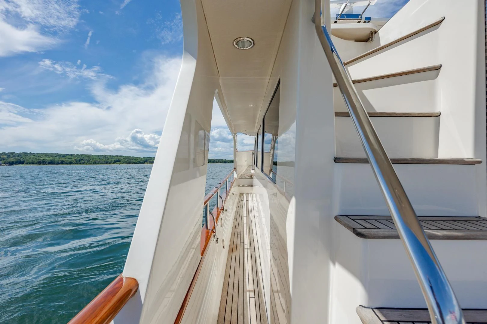 a boat on the water aboard DISCONNECTED Yacht for Sale