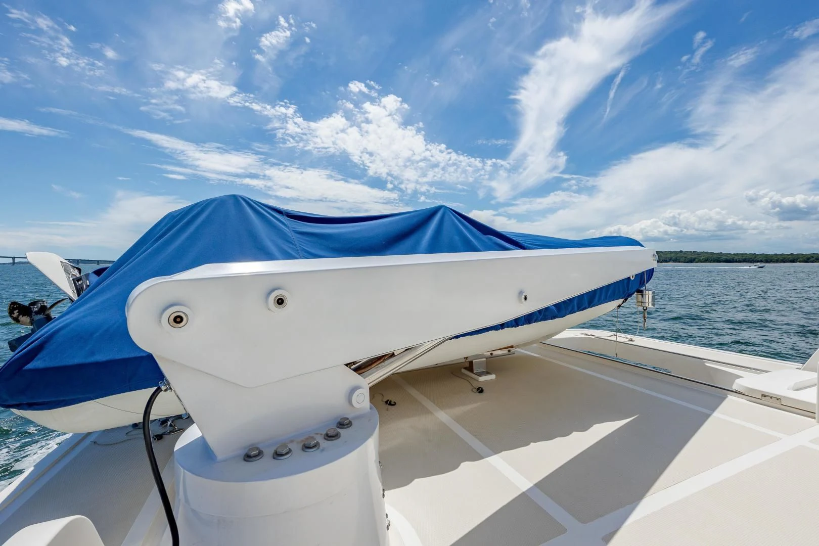 a boat on the water aboard DISCONNECTED Yacht for Sale