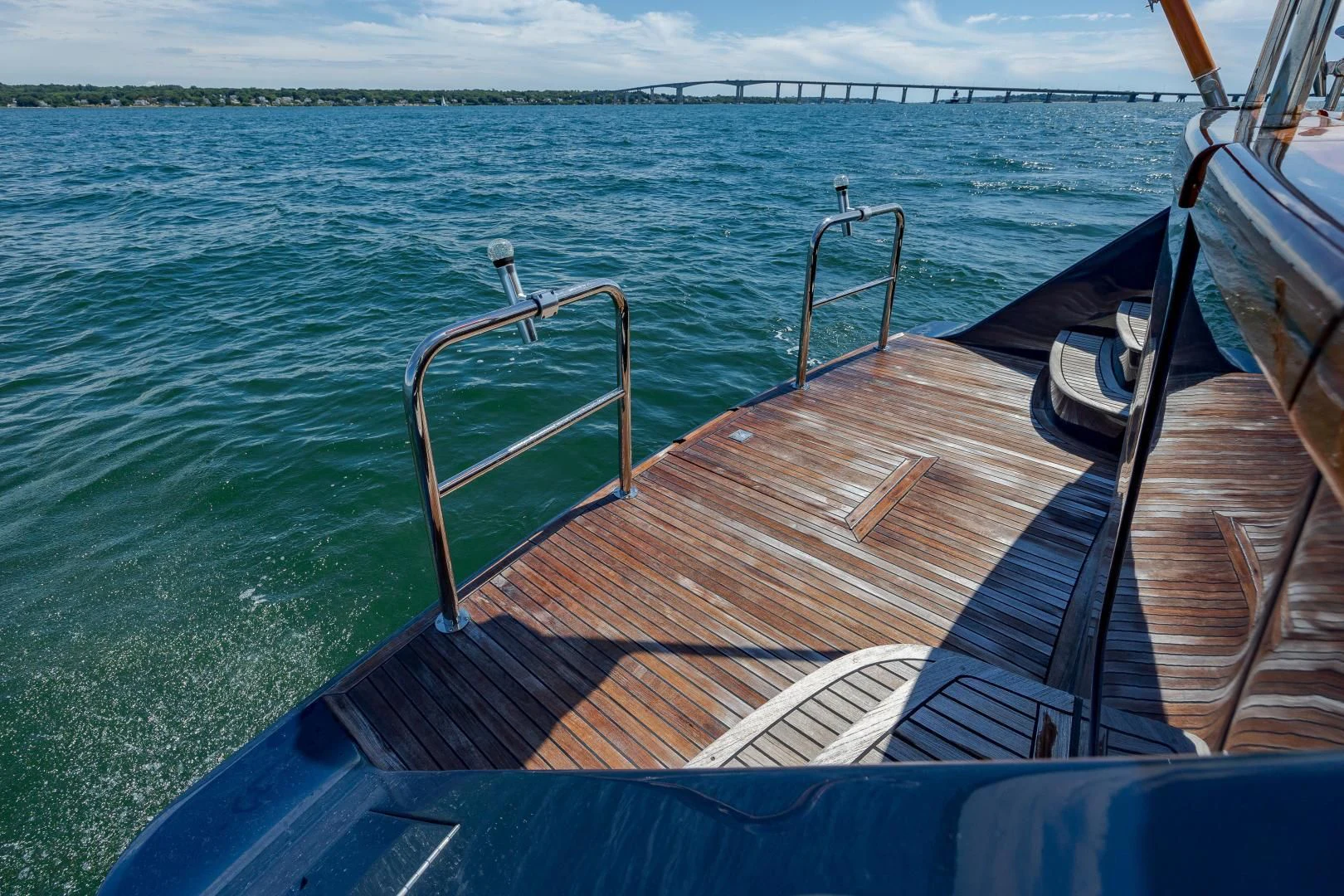 a boat on the water aboard DISCONNECTED Yacht for Sale